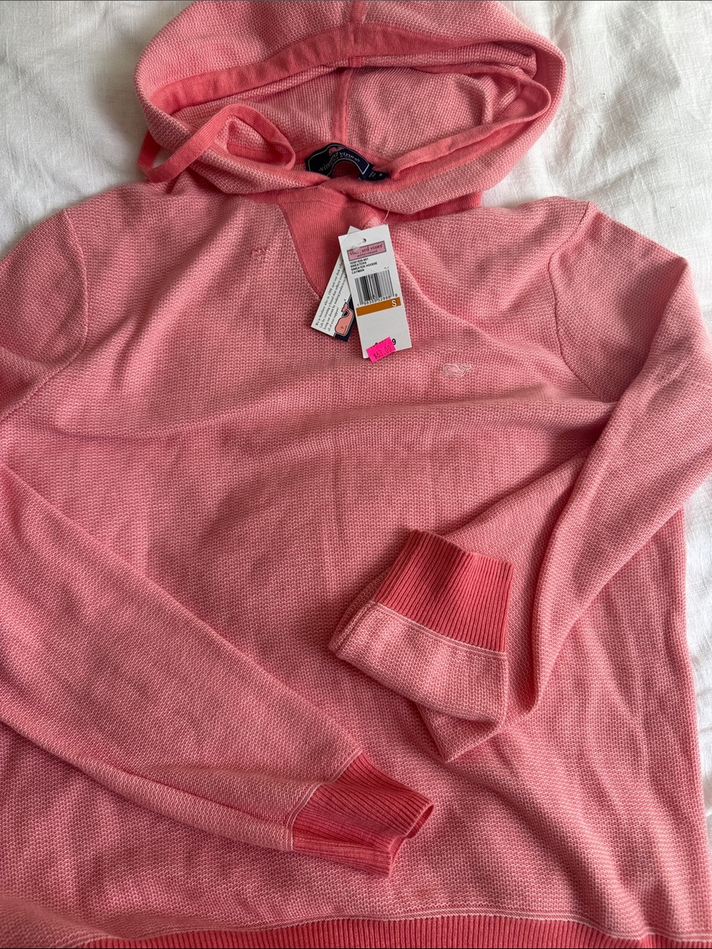 Vineyard vines Pink Hooded Knit Pullover (Minor defect)